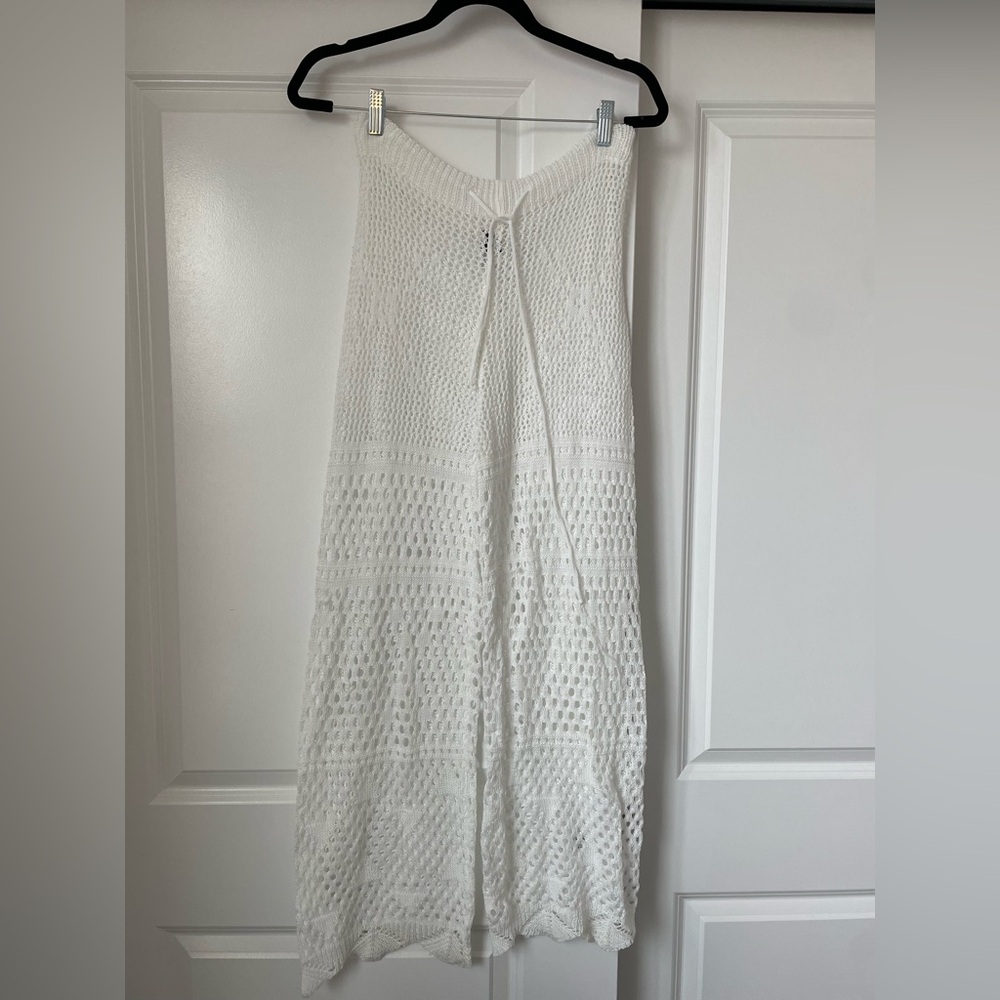SHEIN White Crochet Beach Pants